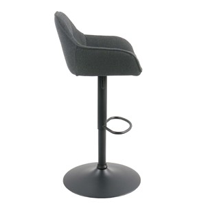 Tabouret <span class=keywords><strong>de</strong></span> <span class=keywords><strong>bar</strong></span> pivotant moderne <span class=keywords><strong>en</strong></span> <span class=keywords><strong>tissu</strong></span> <span class=keywords><strong>avec</strong></span> dossier et accoudoirs, réglable <span class=keywords><strong>en</strong></span> hauteur <span class=keywords><strong>avec</strong></span> vérin à gaz, pour îlot <span class=keywords><strong>de</strong></span> cuisine, café, comptoir - Product Image 4