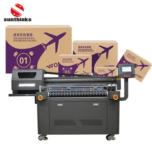 Sunthinks Digital Printers Custom Sizes Large Width Printing Wide Format Single Pass Carton Flatbed Inkjet Printer