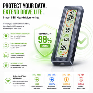 Carcasa Externa para SSD M.2 NVMe con Pantalla de Temperatura Inteligente, Suministro de Fábrica, USB C de Alta Velocidad - Product Image 1