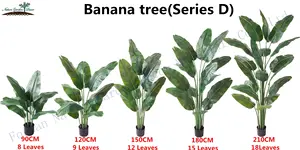 Tree Plant Artificial Mini Art Plant With Pot Bonsai Traveler Banana Artificial Tree