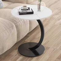 Petite table basse mobile ronde moderne pour salon canapé chambre chevet ou installation de type support à usage alimentaire