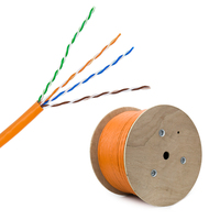 Kabel jaringan ethernet kecepatan tinggi, kabel komunikasi eternet 1000ft 4pr 23awg kecepatan tinggi 5g kucing 7a kucing 7 305m