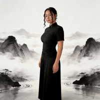 T-shirt rétro style chinois à manches courtes avec boutons grenouille - Haut décontracté noir brodé pour femme