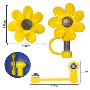 Nouveau 2026 – Accessoire de boisson en silicone écologique de 10 mm, style dessin animé, design personnalisé, coloré, avec embout de paille rotatif en forme de <span class=keywords><strong>moulin</strong></span> à <span class=keywords><strong>vent</strong></span> - Product Image 5