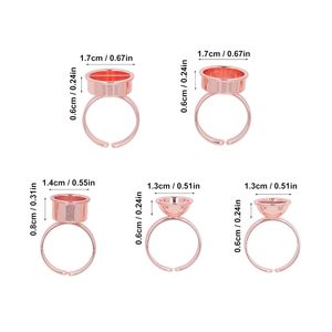 Anillos de pegamento de pigmento reutilizable, taza de tinta, maquillaje permanente, soporte para extensiones de pestañas para proveedor de Microblading - Product Image 3