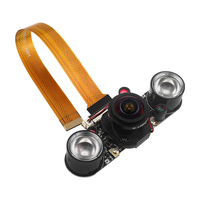 Module caméra Raspberry Pi 5 5MP 1080P OV5647 Vision nocturne optionnelle Grand angle IR-CUT FF MF Caméras CSI pour RPI 5 Pi5 Zero
