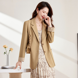 Nuevo Diseño de <span class=keywords><strong>Blazer</strong></span> Casual para <span class=keywords><strong>Mujer</strong></span>, Cómodo, Lavable, Antidecoloración, con un Solo Botón, Elegante - Product Image 4