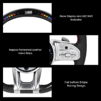 Volant sport en cuir LED intelligent et personnalisé pour Mercedes Classe A/B/C/E/G/S, CL, GL, W222 - Modèle Barmich