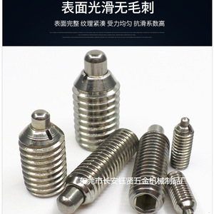 M3 Ball Spring Screw Stainless Steel Socket Head Metric <b>Thread</b> Insert For Hand Tightening - Product Image 5
