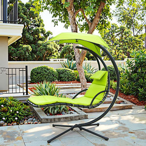 Cojín individual para columpio colgante, impermeable, grueso, con forma de luna, para exteriores - Product Image 2