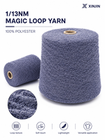Fil fantaisie bouclé teint 100 % polyester 1/13NM, filé à anneaux, doux pour le tricot de pulls