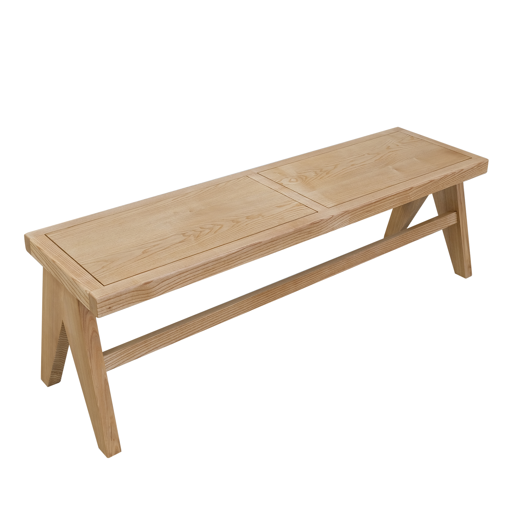 Banc 12m-siège en bois massif-cadre en frêne-base-couleur ancienne