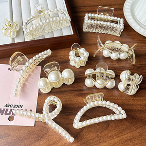 Pince à cheveux coréenne en cristal, perle douce, pince à chignon <span class=keywords><strong>princesse</strong></span> pour l'arrière de la tête, super élégante, faite à la main, style féerique - Product Image 2