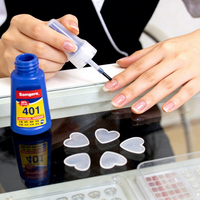 Colle acrylique super puissante coréenne 401 pour ongles à presser, faux ongles, artisanat fait main - Utilisation pour la construction et le transport