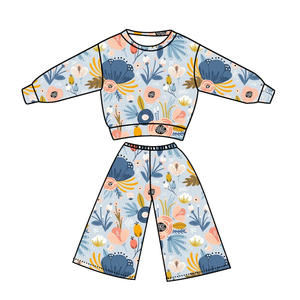 Conjunto de Ropa para Niñas Recién Nacidas, Camiseta Dulce de Manga Larga con Cuello y Pantalones Holgados de Dos Piezas, Ropa Infantil de Seda de Leche Suave - Product Image 2