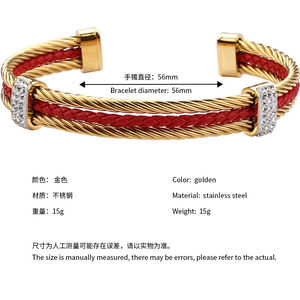 Pulseras de Acero Inoxidable con Diseño de Cable Trenzado, Joyería de Moda al por Mayor 2025, Regalos Modernos para Hombres y Mujeres - Product Image 6
