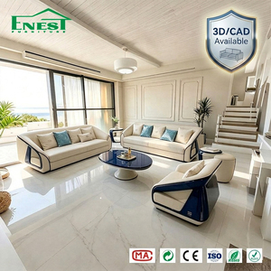 Ensemble de canapés <span class=keywords><strong>Bugatti</strong></span> en cuir de luxe moderne italien pour salon, bleu marine, finition laquée piano, mobilier haut de gamme pour projets de villas - Product Image 1
