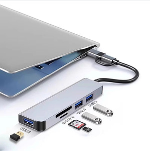 Base de Expansión Multifuncional <span class=keywords><strong>4</strong></span> en 1 Tipo C, Puertos USB 3.0/USB-C, Soporte SD/TF, Adaptador de Alta Velocidad, Compatible con Todos los Portátiles Tipo C - Product Image 2