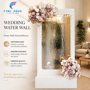 Welcome Wedding Sign Water Fountain Backdrop with Waterfall Modern Stainless Steel & Acrylic Wedding Decoration - Product Image 4