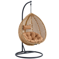 Chaise suspendue pliable de haute qualité en rotin PE tressé à la main pour l'extérieur, le jardin et la terrasse
