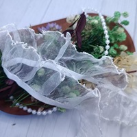 Ensemble de jupes bouffantes pour filles, en nylon coloré, original, à une seule face, en organza, avec bord festonné et dentelle élastique