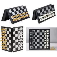 גבוהה באיכות שחמט משחק סט עם לוח שחמט 32 שחמט חתיכות עם לוח שחמט זהב כסף מגנטי שחמט סט