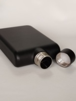 Bouteille d'eau portable A6 500 ml en acier inoxydable, étanche, plate, réutilisable, mince, type carnet de notes, gourde métallique sans plastique