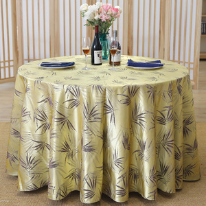 Hotel Multi-dimensional Colorful Dacron Round <strong>Circular</strong> Bamboo Leaves Round Table Cover Wedding/home/parties <strong>Tablecloth</strong> - Product Image 4