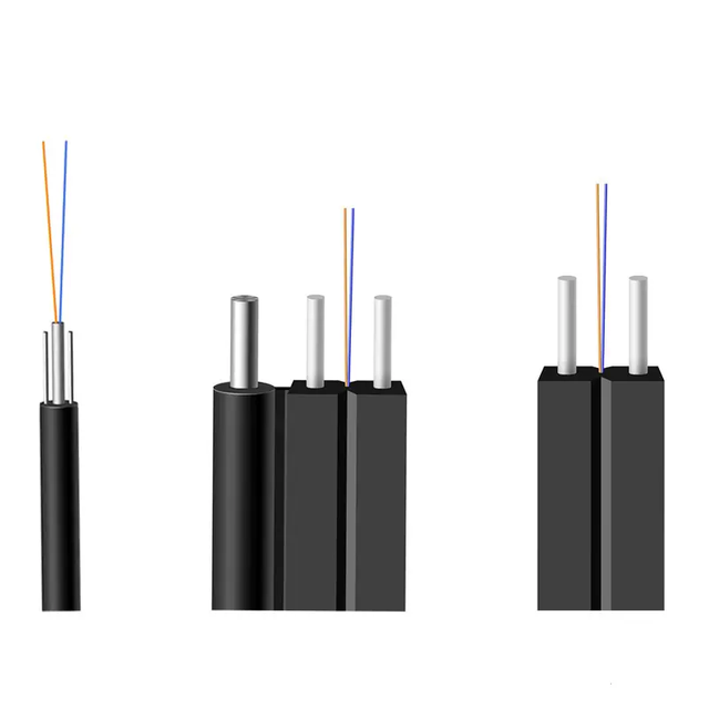 OEM fibra optica cabo FTTH Fiber Optic Drop Cable 1 core 2 core  4core Outdoor Cable with FRP or Steel Strength Member