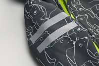 OEM personnalisé enfants bébé vêtements garçons Softshell pluie salopette pantalon imperméable à capuche barboteuse combinaison dessin animé motif polyester