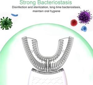 Vente en gros : Brosse à dents sonique intelligente automatique de type U, 4 modes, chargement USB, blanchiment des dents, lumière bleue, poils durs, usage domestique - Product Image 4