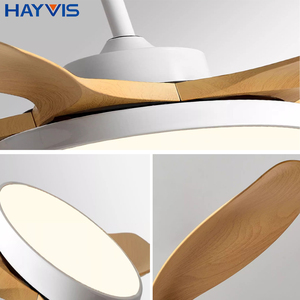 Tiết kiệm năng lượng khách sạn nhà 52 inch Sắt + ABS kích thước lớn năm lá im lặng có thể điều chỉnh LED quạt trần ánh sáng - Product Image 4