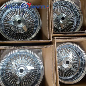 Llantas cromadas de 13x7, ruedas de alambre <span class=keywords><strong>Dayton</strong></span>, ruedas de alambre de radios de neumático de pared blanca - Product Image 1