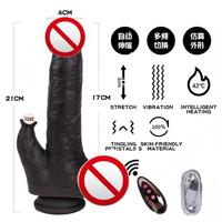 LIEBE Sexspielzeug Skalierbarer menschlicher Dildo vibrator mit Zungen lecken und Heizung Schub für Dame, Sexspielzeug für Frauen