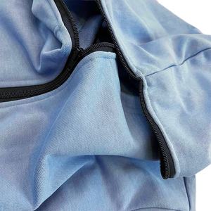 Sweats à capuche pour hommes en 80 coton 20 polyester sans poches avant sérigraphie personnalisée sweat à capuche à fermeture éclair complète - Product Image 5