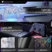 Manette de jeu sans fil Machenike G3S USB+2.4GHz, manette de jeu avec gâchettes linéaires personnalisées, pavé directionnel 8 directions, compatible avec PC, PS3, Steam