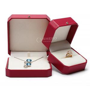 Boîtes de bijoux en gros rouges personnalisées de qualité supérieure pour colliers, bracelets, bagues et boucles d'oreilles - Product Image 2
