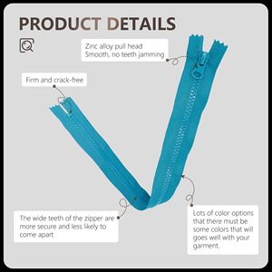 Stock Plastic Auto Lock Nylon <b>Zipper</b> 20cm Closed End Color Custom Suit Pants Garment <b>Zipper</b> - Product Image 2