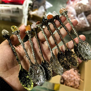 Cucharas <span class=keywords><strong>de</strong></span> Té Decorativas <span class=keywords><strong>de</strong></span> Aleación <span class=keywords><strong>de</strong></span> Cristal Multicolor al por Mayor, Cucharas <span class=keywords><strong>de</strong></span> Café <span class=keywords><strong>de</strong></span> Aleación con Piedras <span class=keywords><strong>de</strong></span> Cristal, Cucharas <span class=keywords><strong>de</strong></span> Bruja para Regalo - Product Image 6