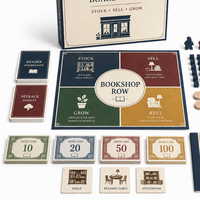 Jeu de société personnalisé pour la stratégie d'une librairie, avec billets en papier, pièces en bois et cartes de reverses |   OEM & ODM