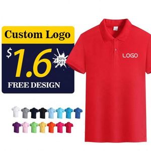 Wholesale Men's XL Cotton Knitted for Shirts Custom Embroidered Logo Printed Anti-Wrinkle Golf Blank Short-Sleeved - Product Image 1