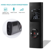 Télémètre laser infrarouge portable 40m, recharge USB, plastique noir, pour la décoration et la conception de maisons