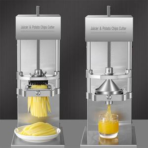Coupe-légumes et extracteur <span class=keywords><strong>de</strong></span> jus électrique 2 en 1 en acier inoxydable, machine <span class=keywords><strong>à</strong></span> couper les bâtonnets <span class=keywords><strong>de</strong></span> pommes <span class=keywords><strong>de</strong></span> <span class=keywords><strong>terre</strong></span> pour restaurant et snack-bar - Product Image 4