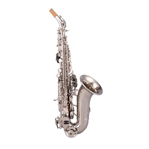 SEASOUND OEM <span class=keywords><strong>Saxophone</strong></span> soprano de haute qualité JYSS100N avec cloche courbe en nickel pas cher BB Tone - Product Image 1