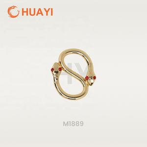 Accesorio de Lencería con Diseño de Serpiente en Forma de S, Deslizador de Tirantes de Bikini Ajustable, Anillo Decorativo con Cristales para Trajes de Baño - Product Image 1