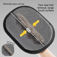 Gants de gros personnalisés pour l'élimination des poils d'animaux, rouleau anti-statique double face en polaire avec grattoir et brosse collante pour chats et chiens