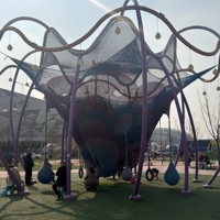 Aire de jeux en filet de crochet, équipement de jeux extérieur en corde pour parcs pour enfants, zones de jeux commerciales et sites touristiques