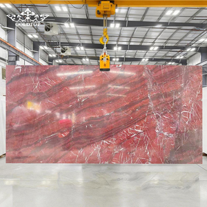 Goldtop OEM/ODM – Nouvelle dalle moderne grand format en quartzite rouge <span class=keywords><strong>bordeaux</strong></span> poli, pierre naturelle, étanche et écologique pour cuisine, salle de bain et villa - Product Image 6
