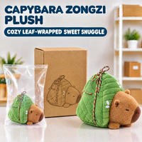 Peluche personnalisée Capybara Zongzi, fabrication directe usine, OEM ODM, en coton PP et polyester, animal en peluche en gros, MOQ, peluche amusante