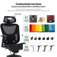 Chaise de bureau ergonomique en maille Anji avec base en alliage d'aluminium, chaise de direction, chaise ergonomique, Brésil